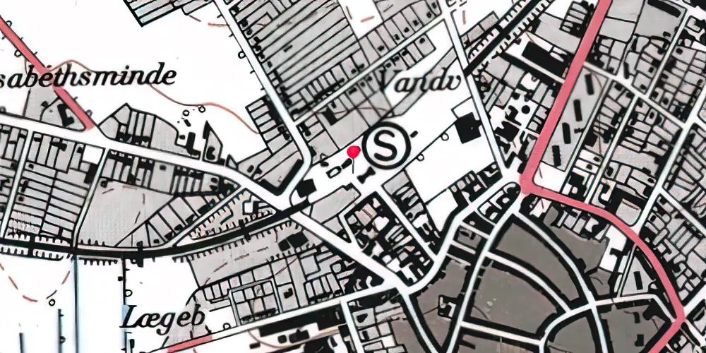 Historisk kort over Varde Vest Station