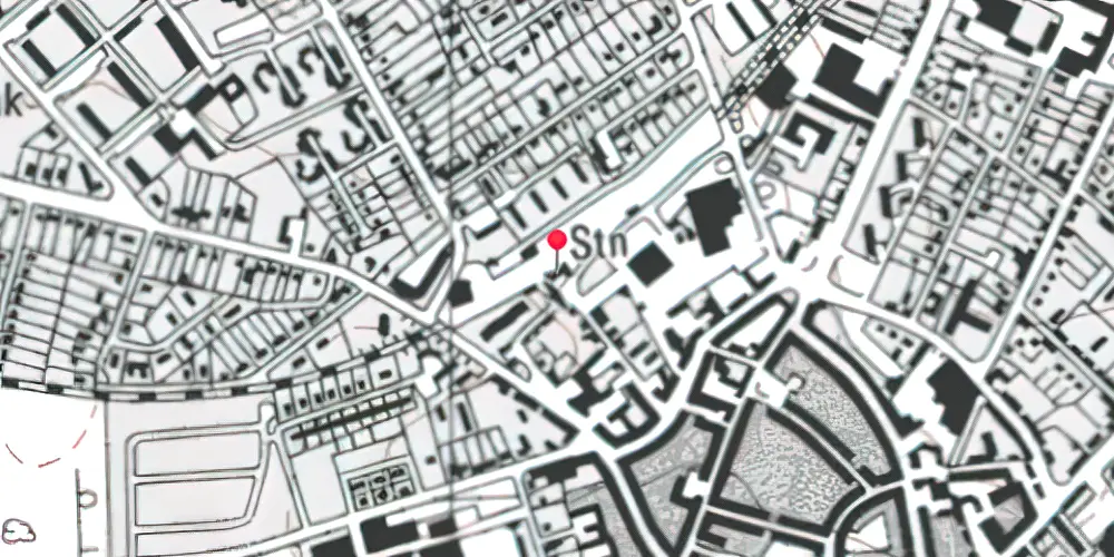 Historisk kort over Varde Vest Station