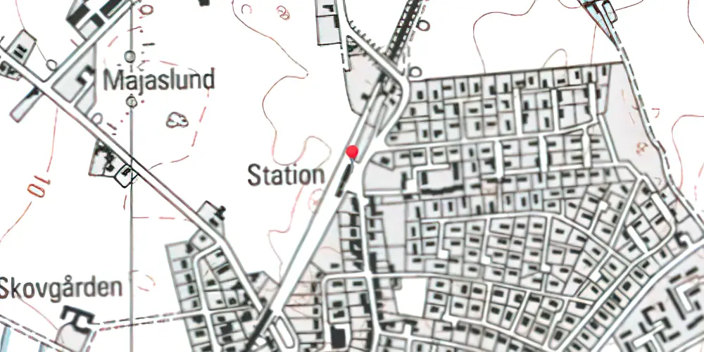 Historisk kort over Regstrup Station 
