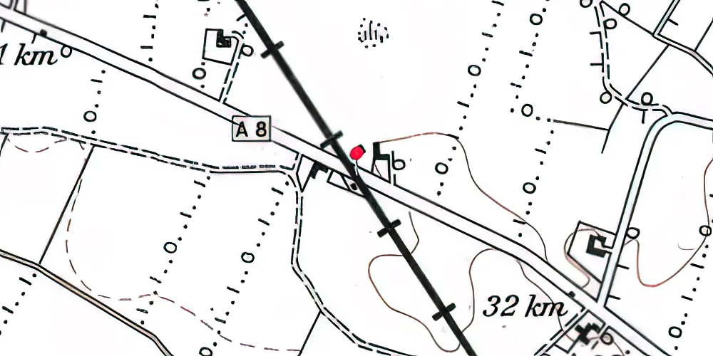 Historisk kort over Vejbæk Teknisk Station