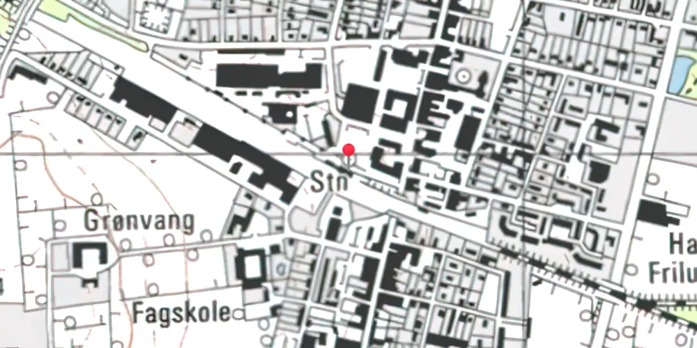 Historisk kort over Vejen Station