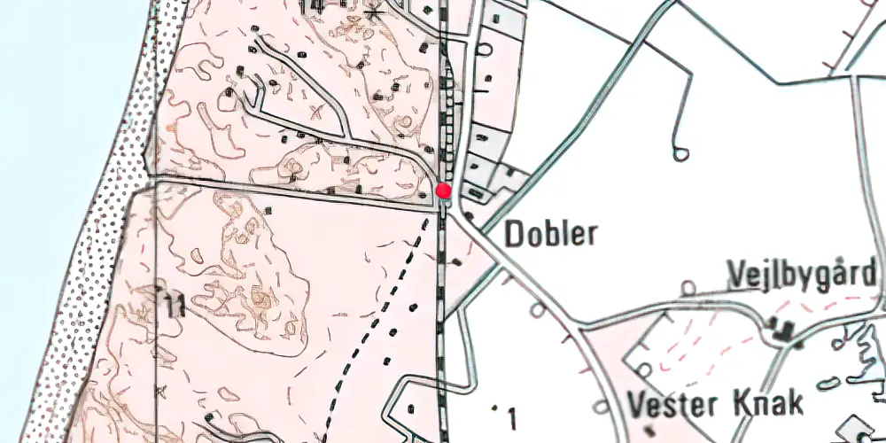 Historisk kort over Vejlby Nord Trinbræt