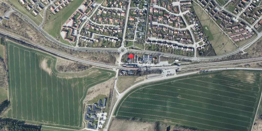 Historisk kort over Veksø Station