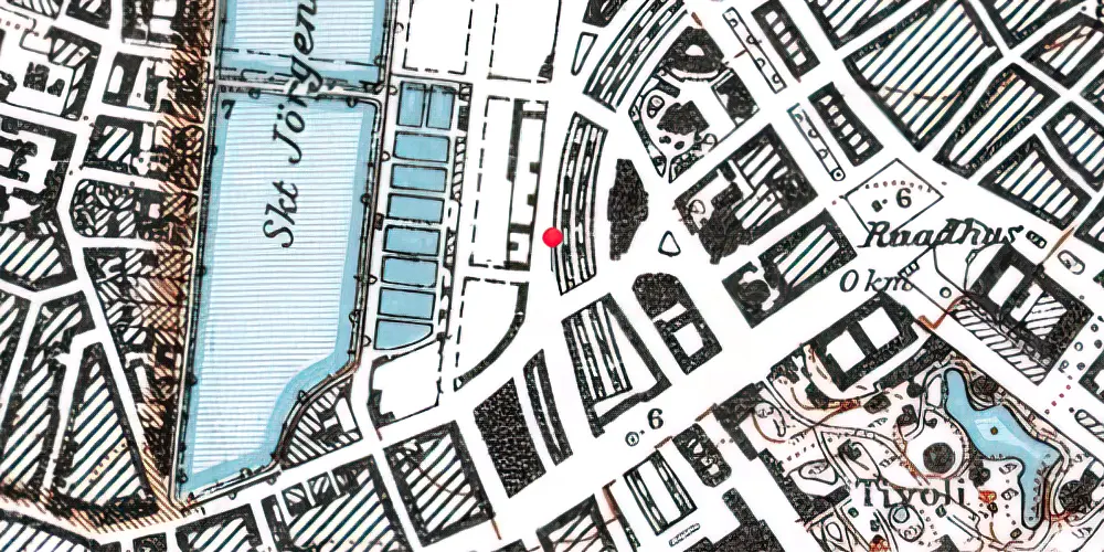 Historisk kort over Vesterport Station 