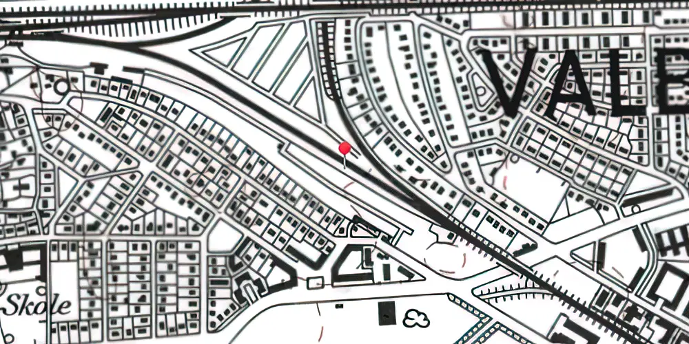 Historisk kort over Vigerslev (Nord Vest) Teknisk Station