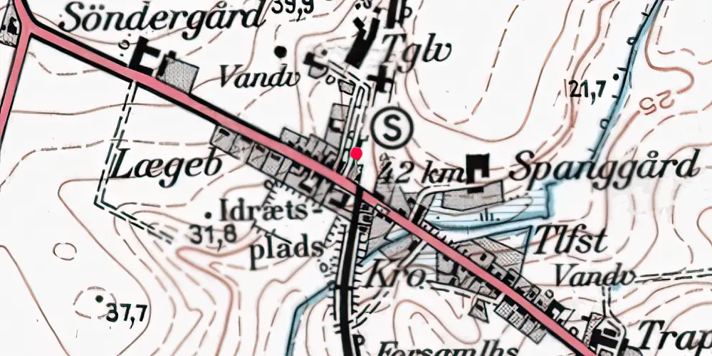 Historisk kort over Ydby Station 