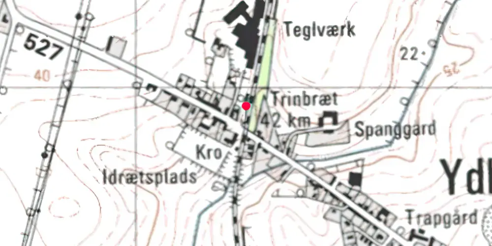 Historisk kort over Ydby Station 