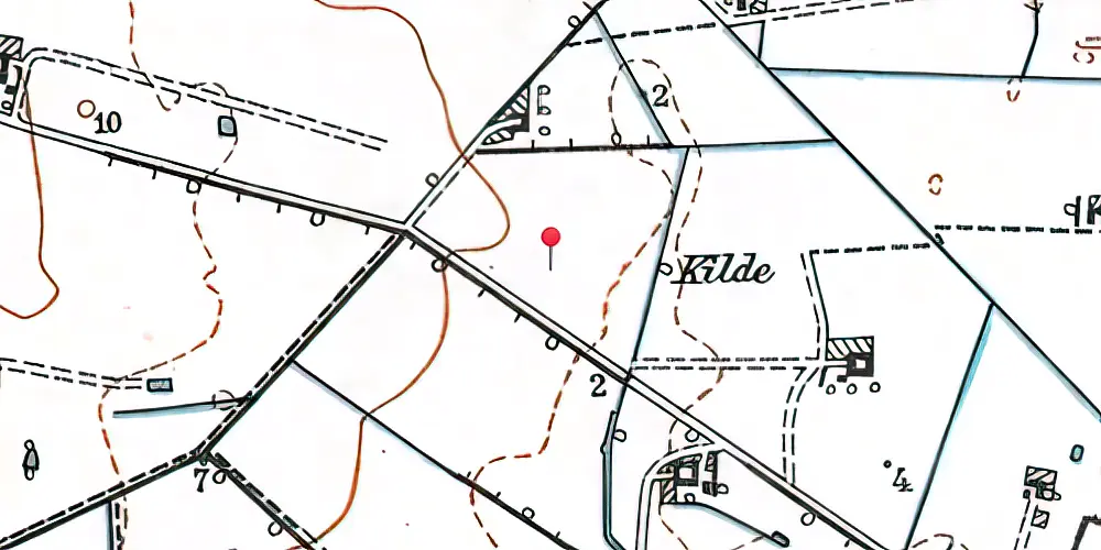 Historisk kort over Ølsemagle Teknisk Station