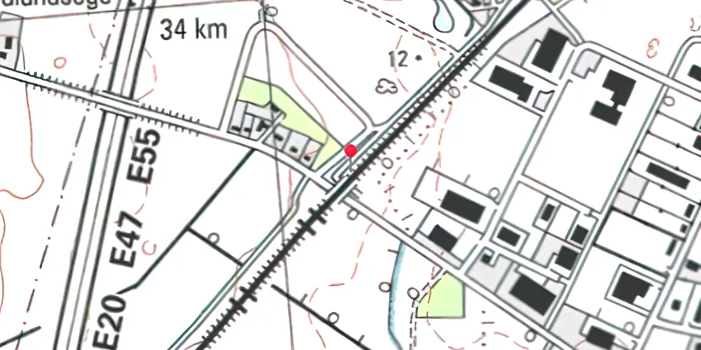 Historisk kort over Ølsemagle Teknisk Station