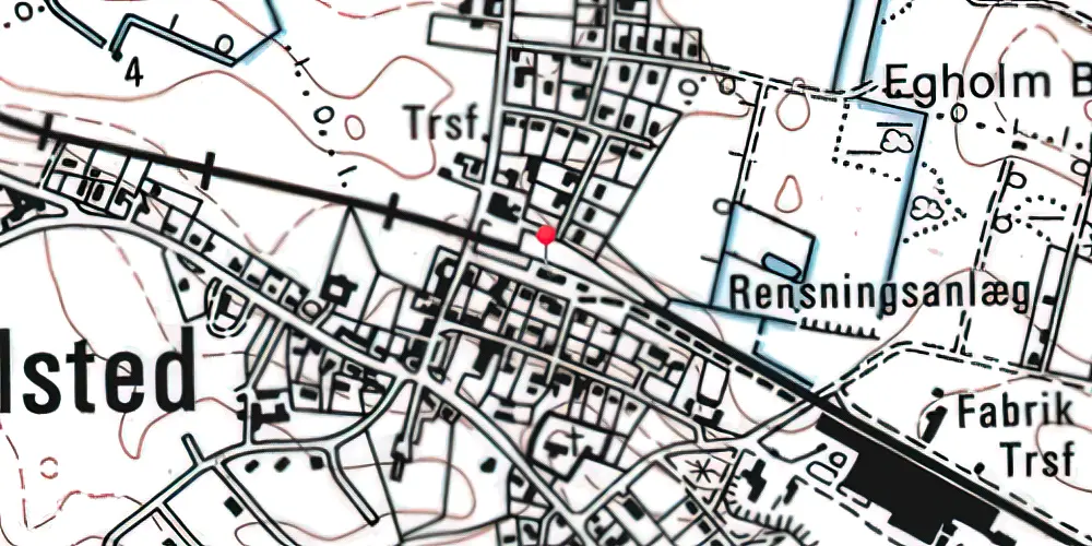 Historisk kort over Ølsted Station