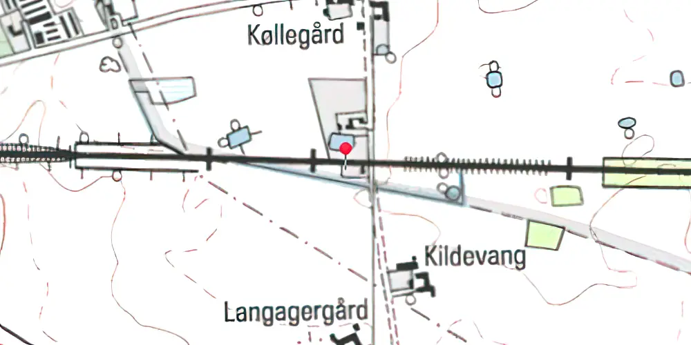 Historisk kort over Tornved Trinbræt 