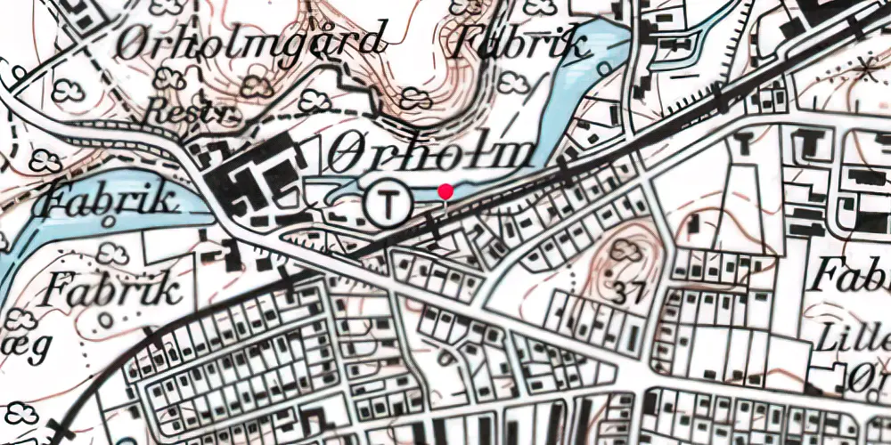 Historisk kort over Ørholm Trinbræt