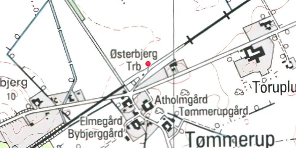 Historisk kort over Østerbjerg Trinbræt