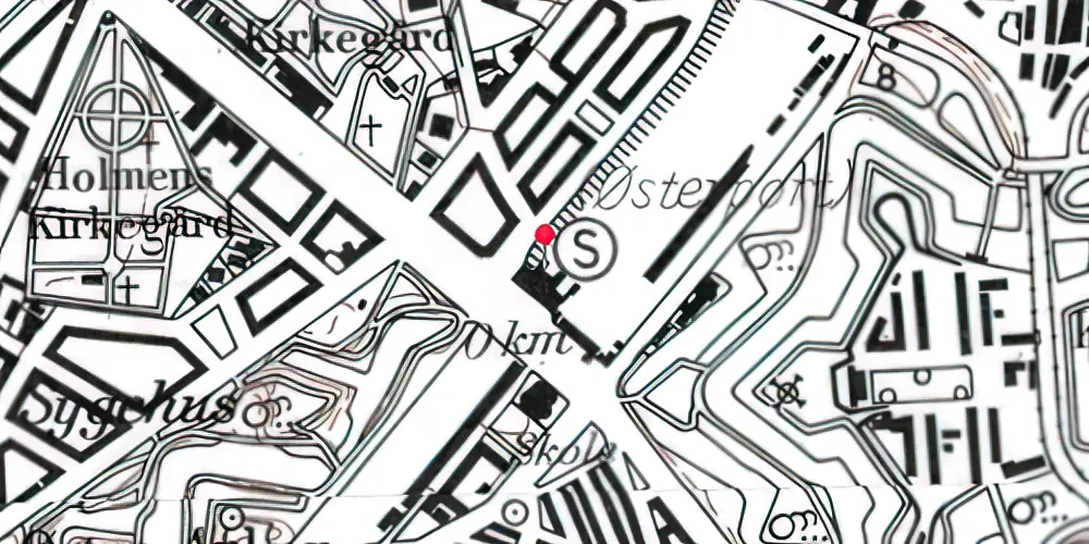Historisk kort over Østerport Station 