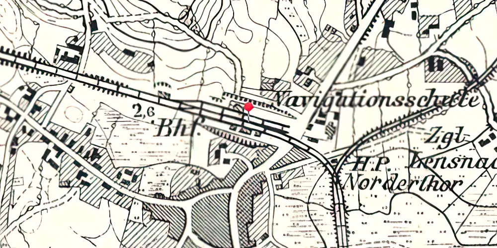 Historisk kort over Aabenraa Station