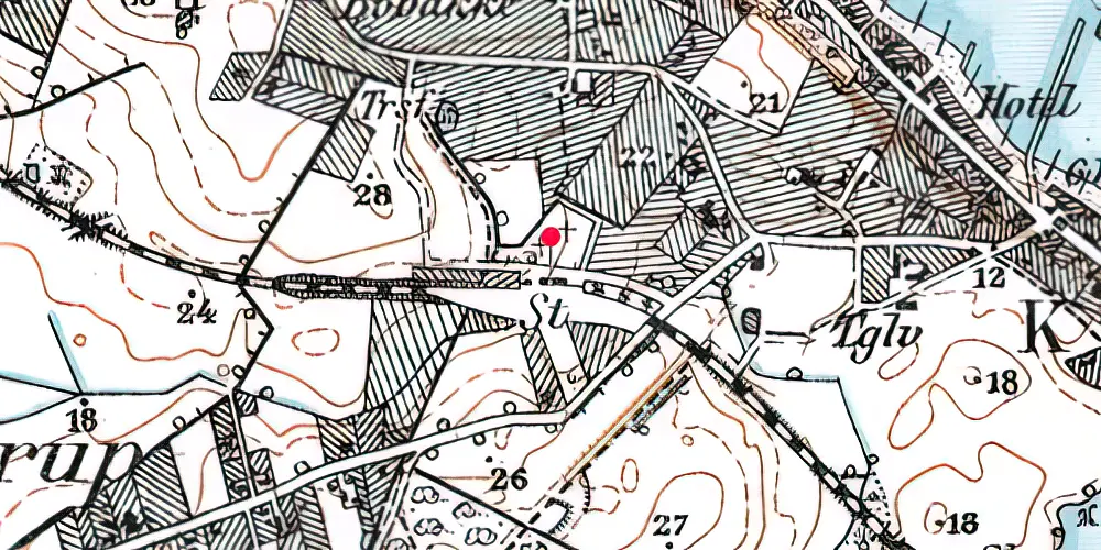 Historisk kort over Ålsgårde Station