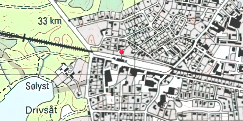Historisk kort over Jyderup Station 