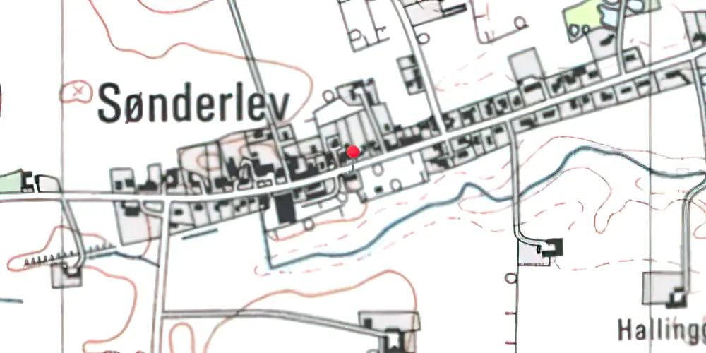 Historisk kort over Sønderlev Station 
