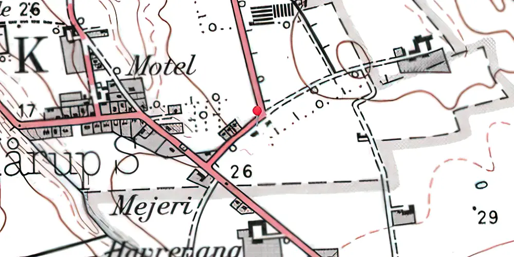 Historisk kort over Lønstrup Station