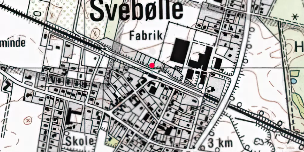Historisk kort over Svebølle Trinbræt 