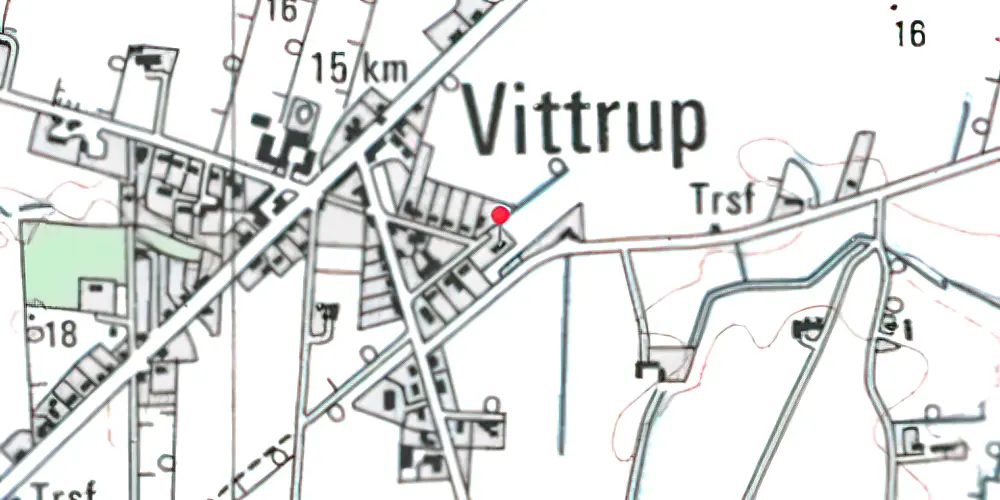 Historisk kort over Vittrup Station