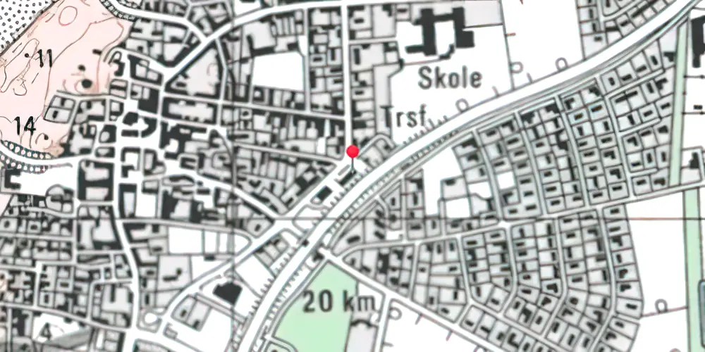 Historisk kort over Løkken Station 