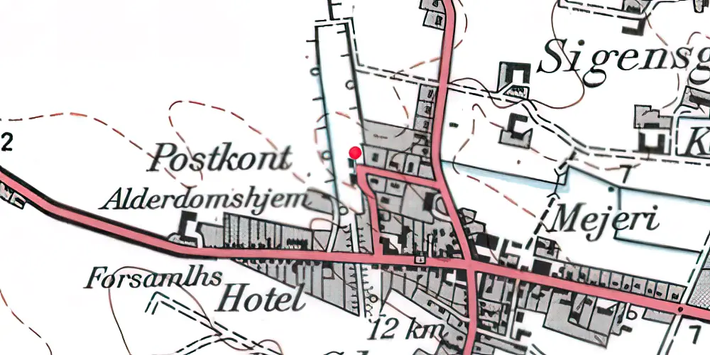 Historisk kort over Hjermitslev Station