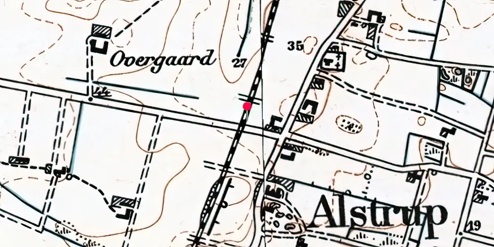 Historisk kort over Alstrup Trinbræt