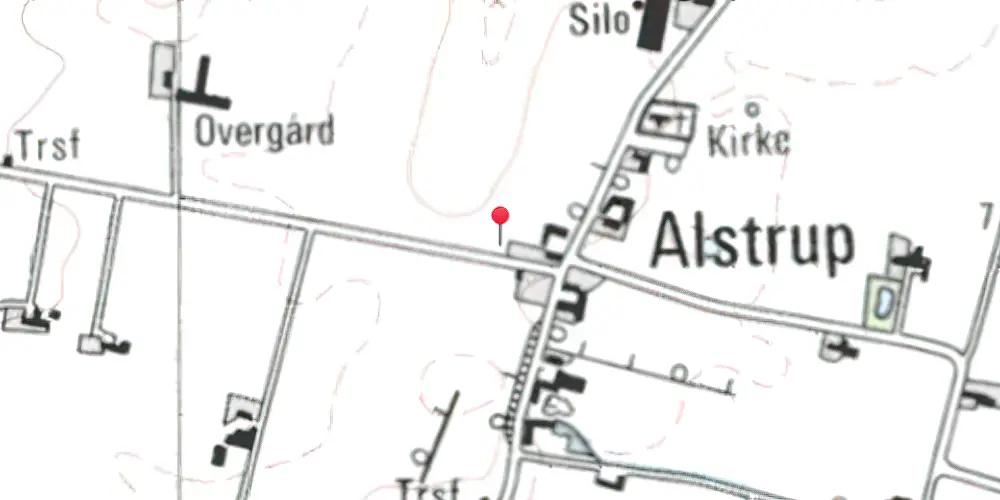 Historisk kort over Alstrup Trinbræt