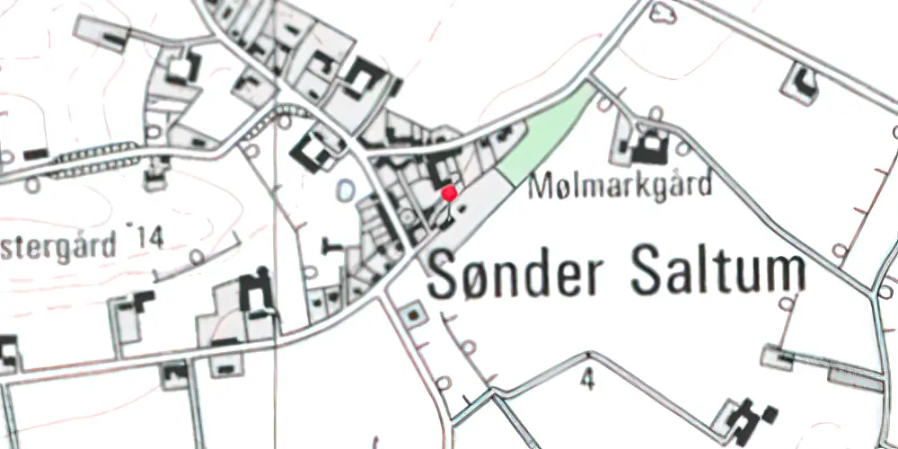 Historisk kort over Saltum Station 