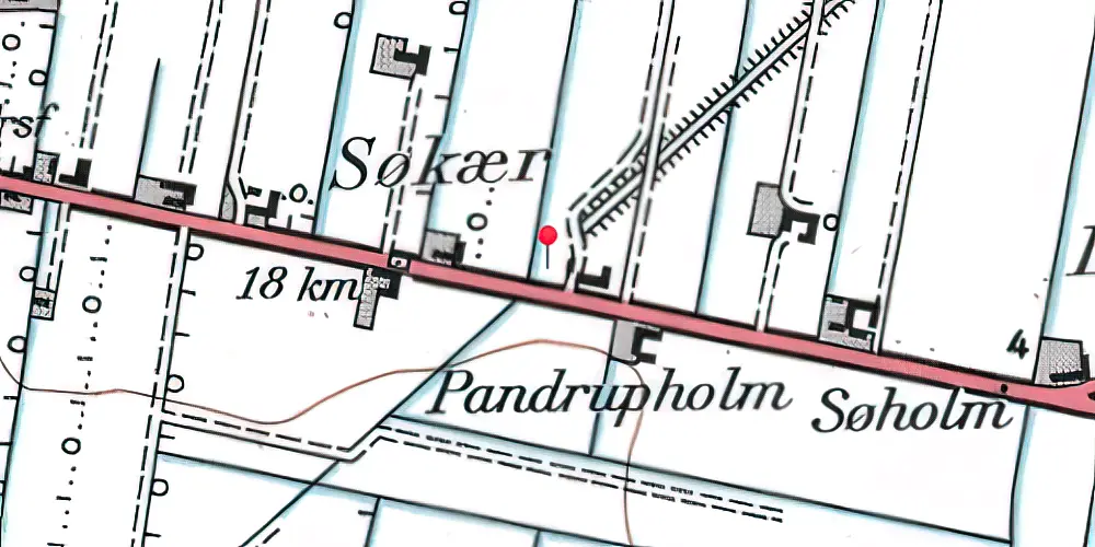 Historisk kort over Renbæk Trinbræt