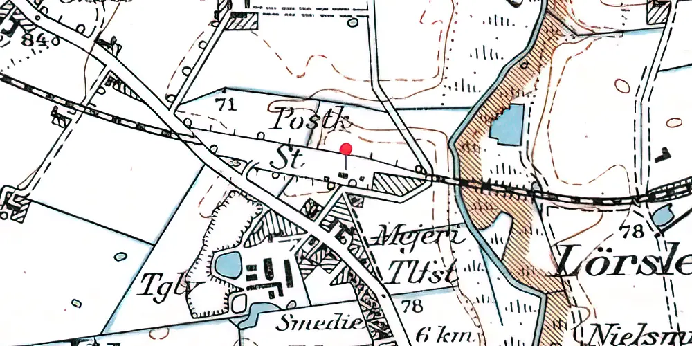 Historisk kort over Ilbro Station