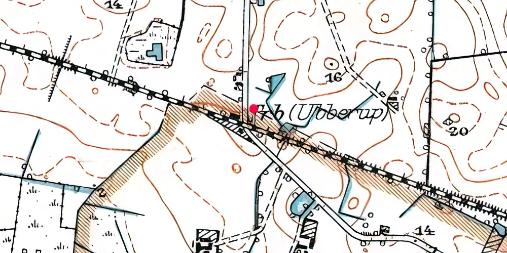 Historisk kort over Ubberup Trinbræt