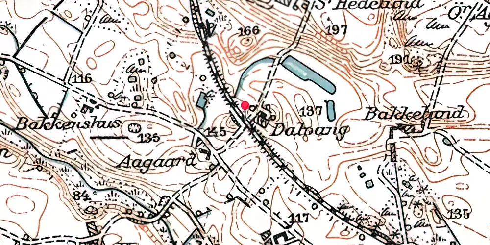 Historisk kort over Dalvang Trinbræt