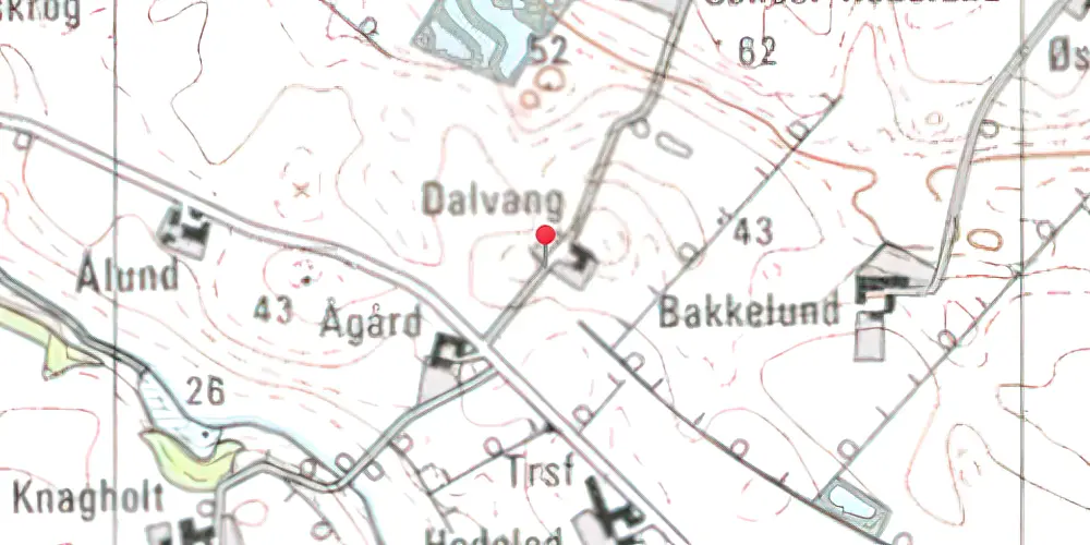 Historisk kort over Dalvang Trinbræt