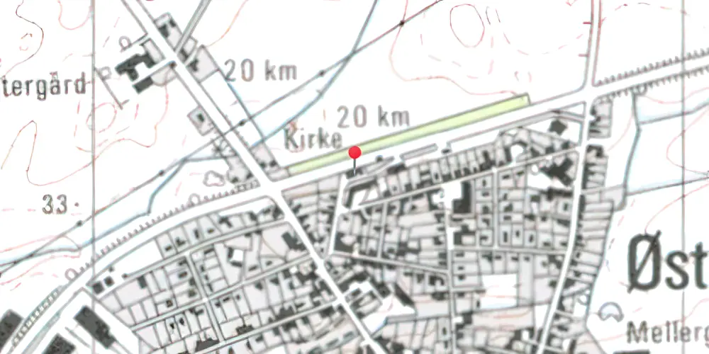 Historisk kort over Østervrå Station