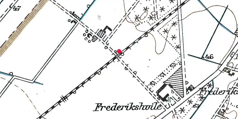 Historisk kort over Frederikshvile Trinbræt