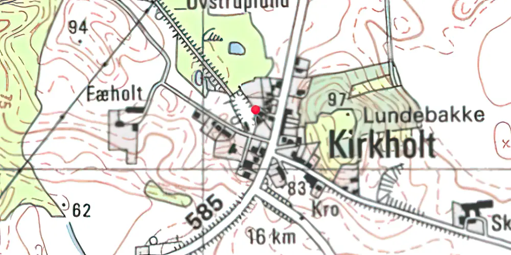 Historisk kort over Kirkholt Trinbræt 