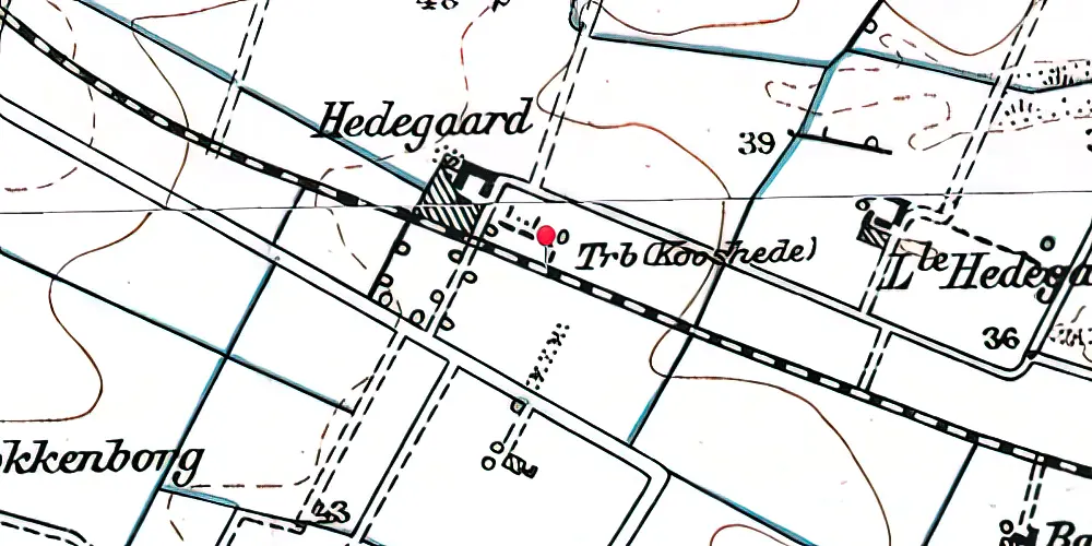 Historisk kort over Kovshede Trinbræt 