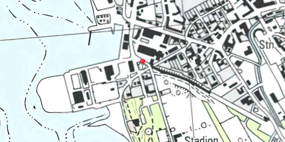 Historisk kort over Kalvøvej Trinbræt 