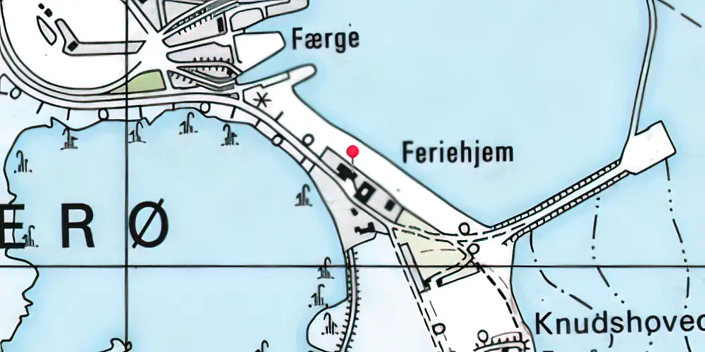Historisk kort over Knudshoved Station 