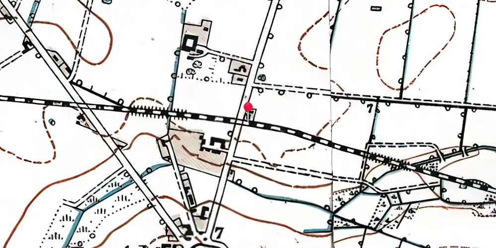 Historisk kort over Radsted Holdeplads