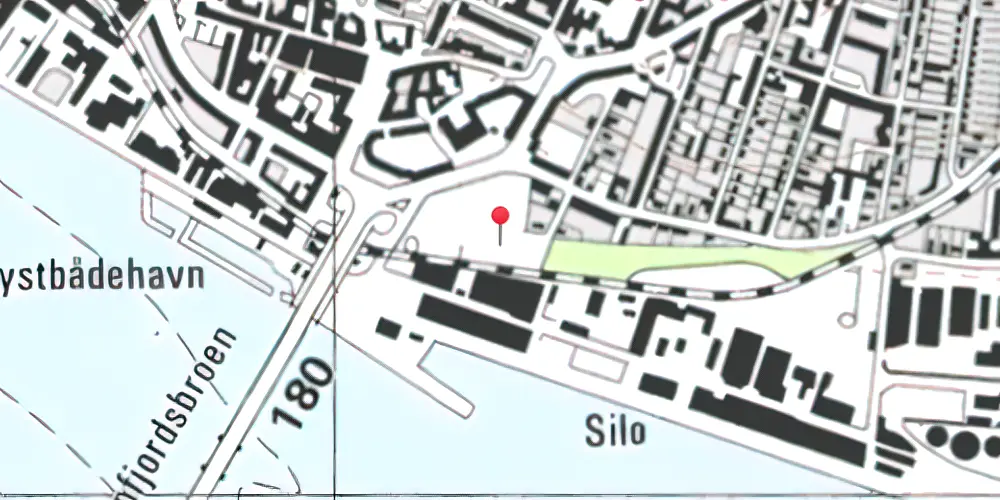Historisk kort over Nørresundby Havnestation Station 