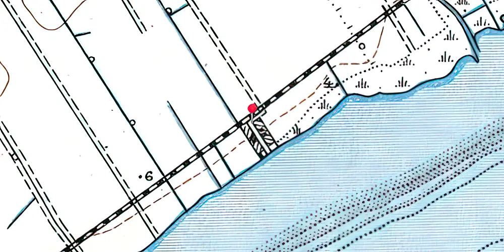 Historisk kort over Engholm Strand Trinbræt
