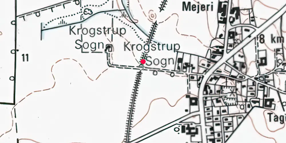 Historisk kort over Lyngerup Trinbræt 