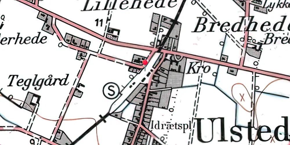 Historisk kort over Ulsted Station