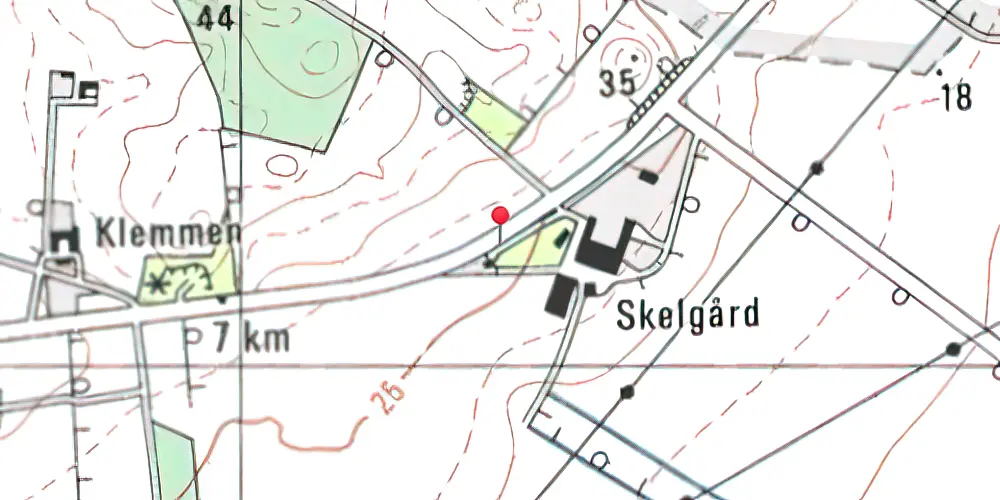 Historisk kort over Skelgaarden Trinbræt