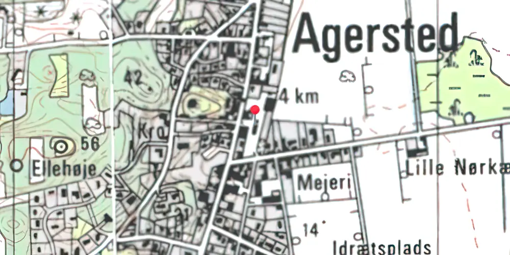 Historisk kort over Agersted Station