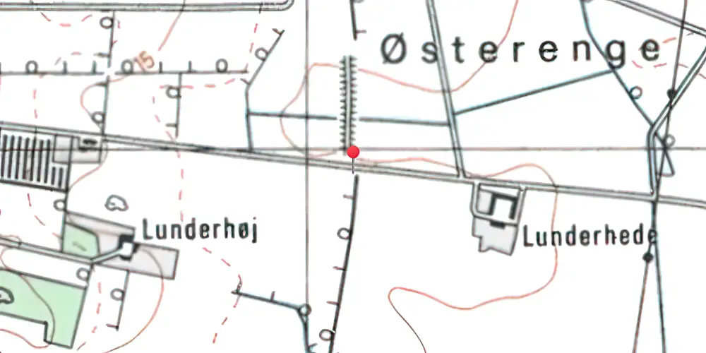 Historisk kort over Lunderhede Trinbræt
