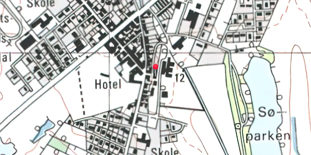 Historisk kort over Dybvad Station 